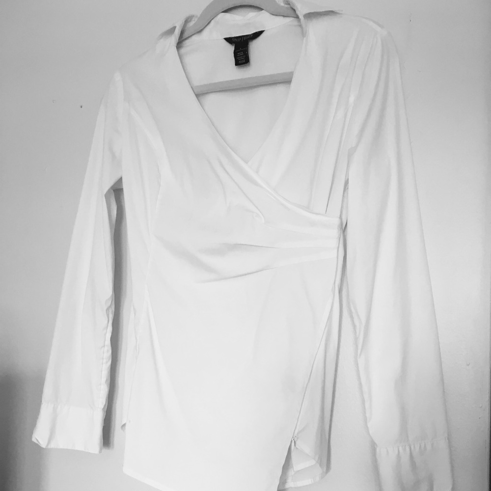 White House Black Market Wrap Dress Shirt